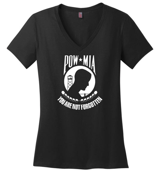 POW MIA - Women's V-Neck T-Shirt