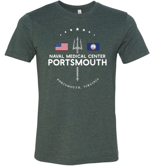 Naval Medical Center Portsmouth - Men's/Unisex Lightweight Fitted T-Shirt-Wandering I Store