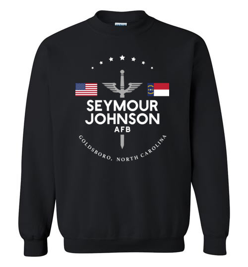 Load image into Gallery viewer, Seymour Johnson AFB - Men&#39;s/Unisex Crewneck Sweatshirt-Wandering I Store
