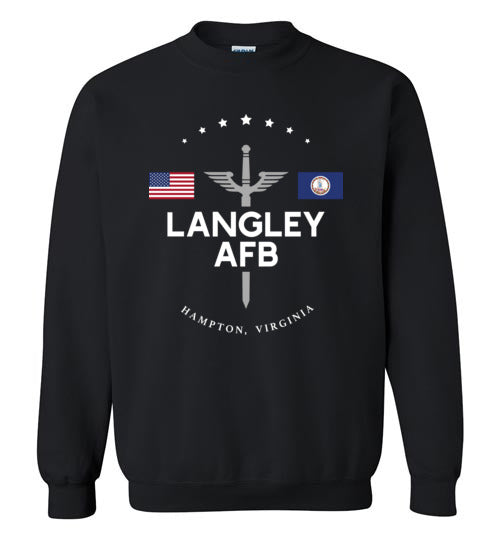 Langley AFB - Men's/Unisex Crewneck Sweatshirt-Wandering I Store