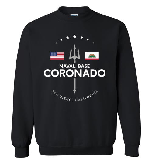 Naval Base Coronado - Men's/Unisex Crewneck Sweatshirt-Wandering I Store