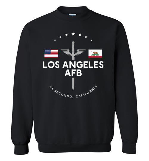 Los Angeles AFB - Men's/Unisex Crewneck Sweatshirt-Wandering I Store
