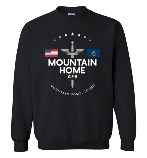 Mountain Home AFB - Men's/Unisex Crewneck Sweatshirt-Wandering I Store