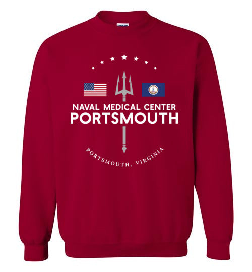 Load image into Gallery viewer, Naval Medical Center Portsmouth - Men&#39;s/Unisex Crewneck Sweatshirt-Wandering I Store

