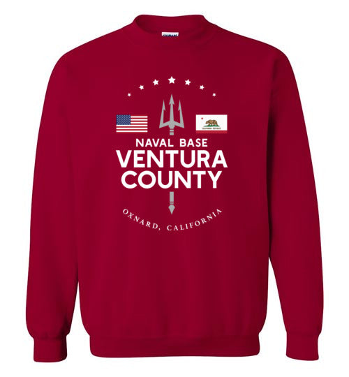 Naval Base Ventura County - Men's/Unisex Crewneck Sweatshirt-Wandering I Store