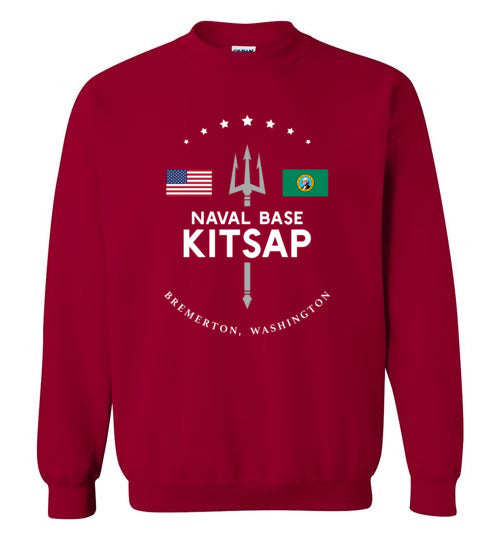 Naval Base Kitsap - Men's/Unisex Crewneck Sweatshirt-Wandering I Store