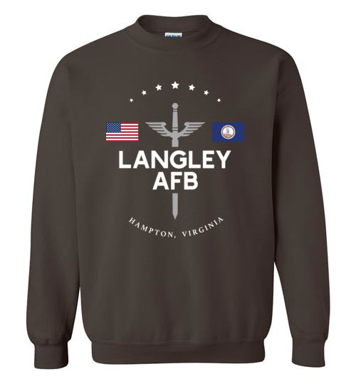 Langley AFB - Men's/Unisex Crewneck Sweatshirt-Wandering I Store