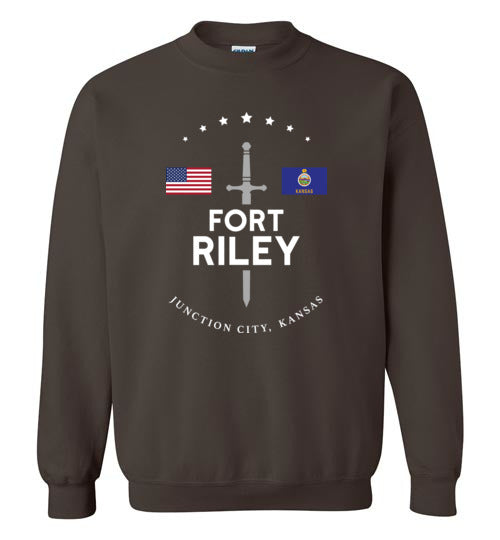 Fort Riley - Men's/Unisex Crewneck Sweatshirt-Wandering I Store