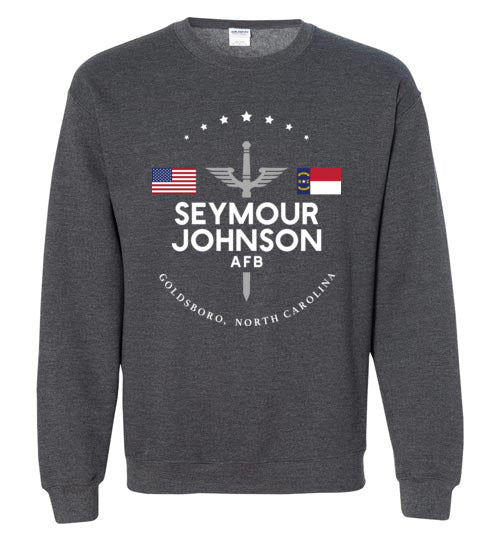 Seymour Johnson AFB - Men's/Unisex Crewneck Sweatshirt-Wandering I Store