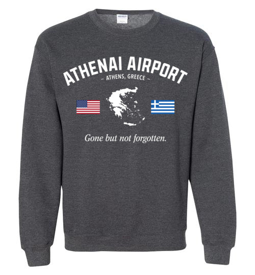 Load image into Gallery viewer, Athenai Airport &quot;GBNF&quot; - Men&#39;s/Unisex Crewneck Sweatshirt-Wandering I Store
