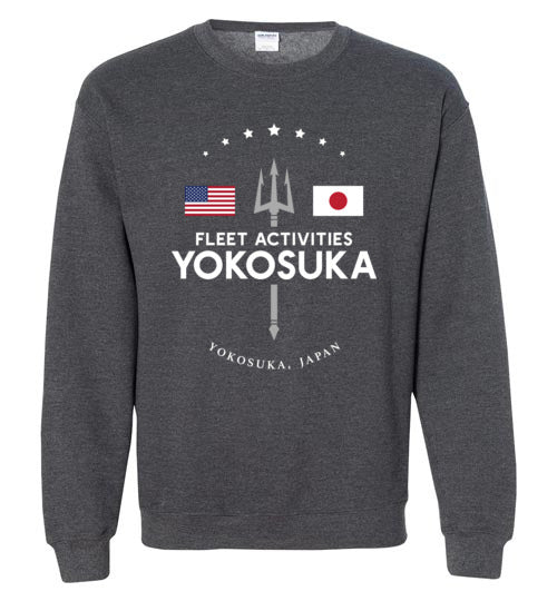 Fleet Activities Yokosuka - Men's/Unisex Crewneck Sweatshirt-Wandering I Store