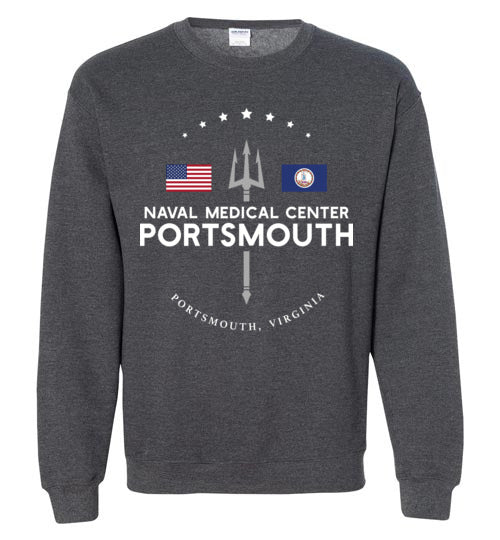Naval Medical Center Portsmouth - Men's/Unisex Crewneck Sweatshirt-Wandering I Store