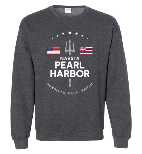 NAVSTA Pearl Harbor - Men's/Unisex Crewneck Sweatshirt-Wandering I Store
