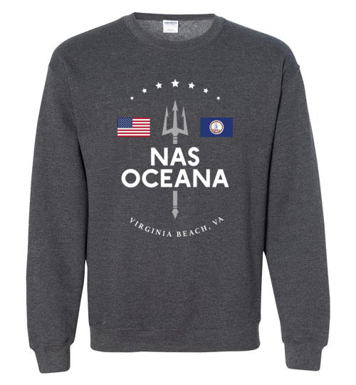 NAS Oceana - Men's/Unisex Crewneck Sweatshirt-Wandering I Store
