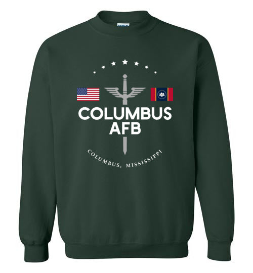Columbus AFB - Men's/Unisex Crewneck Sweatshirt-Wandering I Store