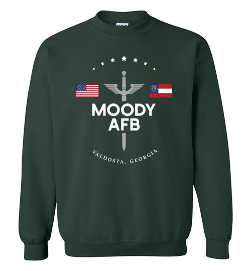 Moody AFB - Men's/Unisex Crewneck Sweatshirt-Wandering I Store