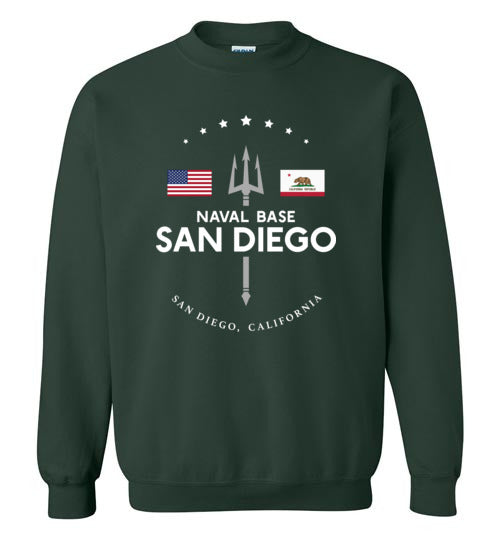 Naval Base San Diego - Men's/Unisex Crewneck Sweatshirt-Wandering I Store