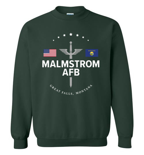 Malmstrom AFB - Men's/Unisex Crewneck Sweatshirt-Wandering I Store