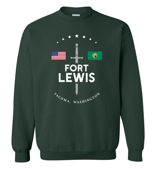 Fort Lewis - Men's/Unisex Crewneck Sweatshirt-Wandering I Store