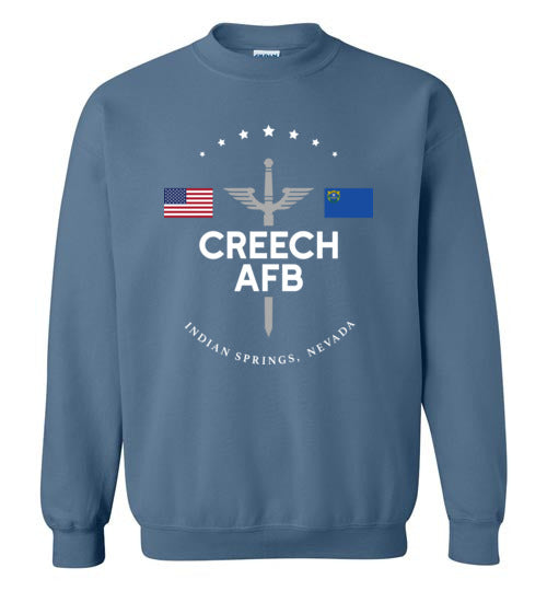 Load image into Gallery viewer, Creech AFB - Men&#39;s/Unisex Crewneck Sweatshirt-Wandering I Store
