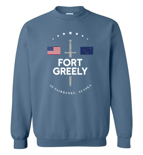 Fort Greely - Men's/Unisex Crewneck Sweatshirt-Wandering I Store