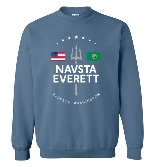 NAVSTA Everett - Men's/Unisex Crewneck Sweatshirt-Wandering I Store