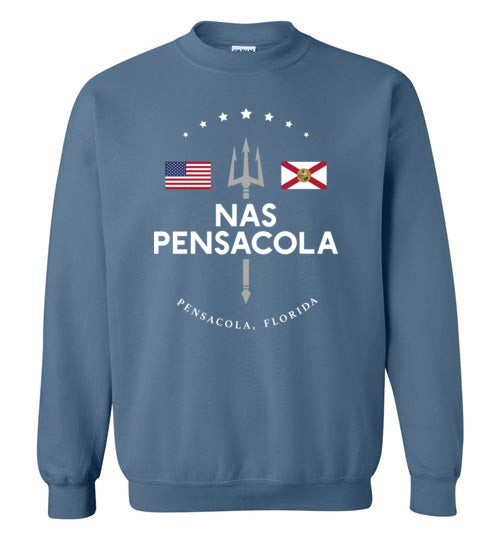 NAS Pensacola - Men's/Unisex Crewneck Sweatshirt-Wandering I Store
