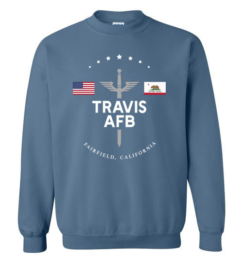 Load image into Gallery viewer, Travis AFB - Men&#39;s/Unisex Crewneck Sweatshirt-Wandering I Store
