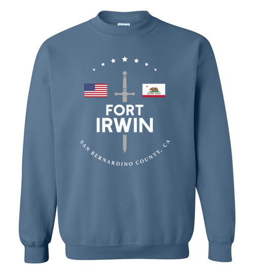 Fort Irwin - Men's/Unisex Crewneck Sweatshirt-Wandering I Store