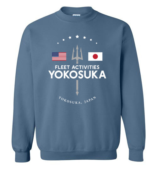 Fleet Activities Yokosuka - Men's/Unisex Crewneck Sweatshirt-Wandering I Store