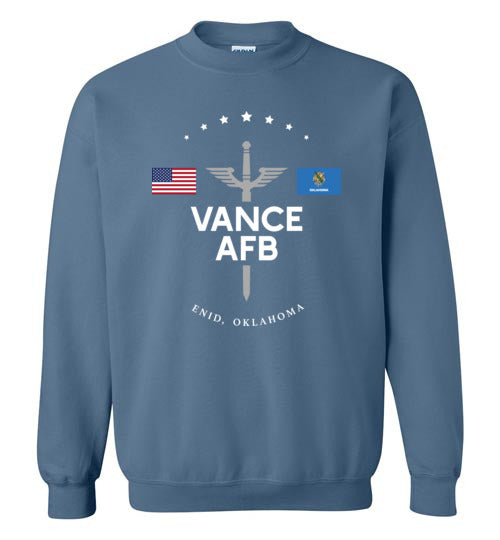 Vance AFB - Men's/Unisex Crewneck Sweatshirt-Wandering I Store