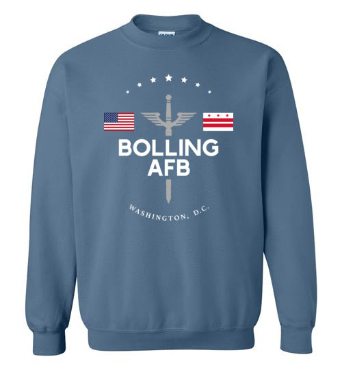 Bolling AFB - Men's/Unisex Crewneck Sweatshirt-Wandering I Store