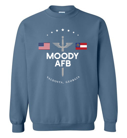 Moody AFB - Men's/Unisex Crewneck Sweatshirt-Wandering I Store