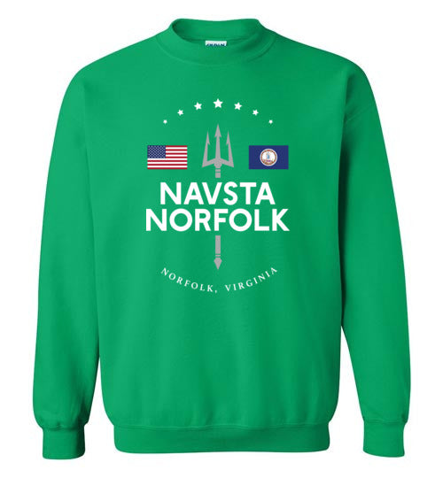 NAVSTA Norfolk - Men's/Unisex Crewneck Sweatshirt-Wandering I Store