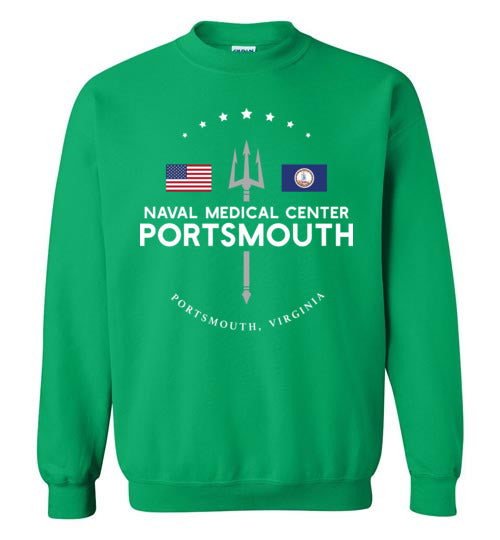 Load image into Gallery viewer, Naval Medical Center Portsmouth - Men&#39;s/Unisex Crewneck Sweatshirt-Wandering I Store
