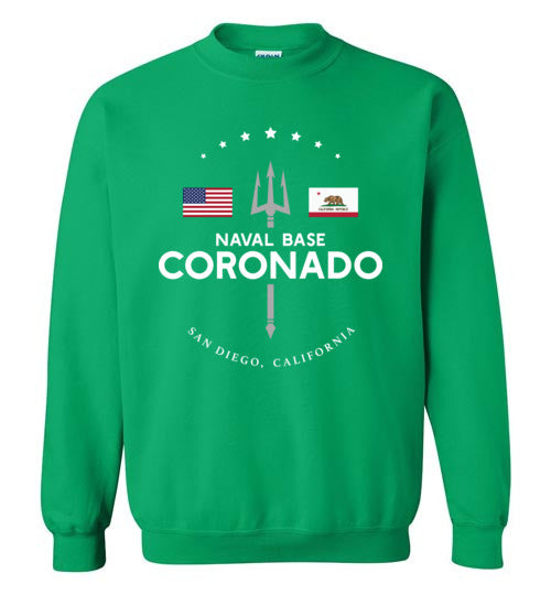 Naval Base Coronado - Men's/Unisex Crewneck Sweatshirt-Wandering I Store