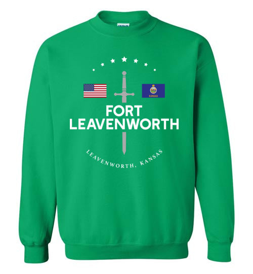Fort Leavenworth - Men's/Unisex Crewneck Sweatshirt-Wandering I Store