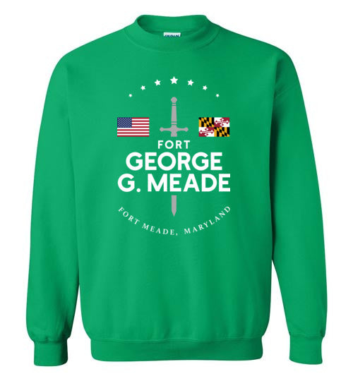 Fort George G. Meade - Men's/Unisex Crewneck Sweatshirt-Wandering I Store