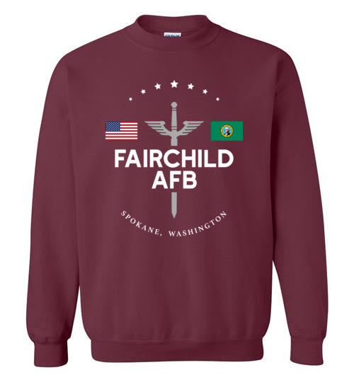 Fairchild AFB - Men's/Unisex Crewneck Sweatshirt-Wandering I Store