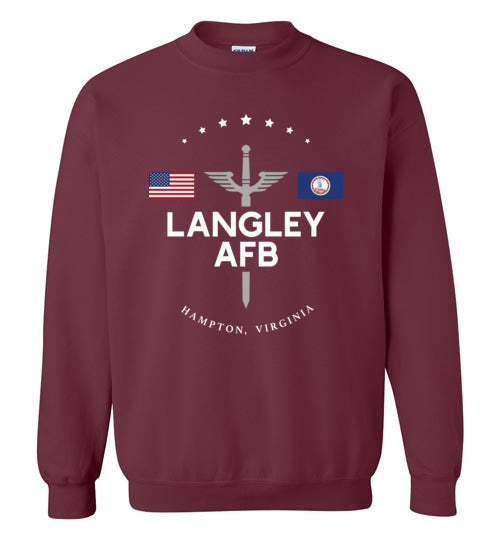 Load image into Gallery viewer, Langley AFB - Men&#39;s/Unisex Crewneck Sweatshirt-Wandering I Store
