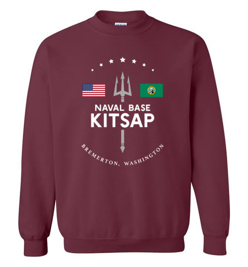 Naval Base Kitsap - Men's/Unisex Crewneck Sweatshirt-Wandering I Store