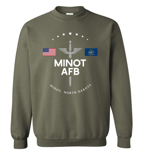 Minot AFB - Men's/Unisex Crewneck Sweatshirt-Wandering I Store