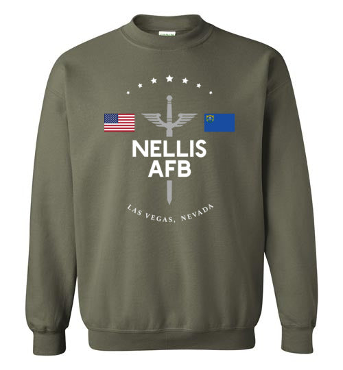Nellis AFB - Men's/Unisex Crewneck Sweatshirt-Wandering I Store
