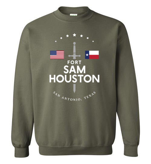 Fort Sam Houston - Men's/Unisex Crewneck Sweatshirt-Wandering I Store