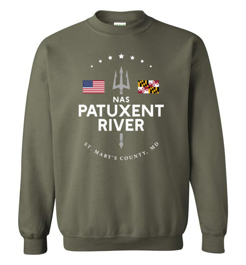 NAS Patuxent River - Men's/Unisex Crewneck Sweatshirt-Wandering I Store