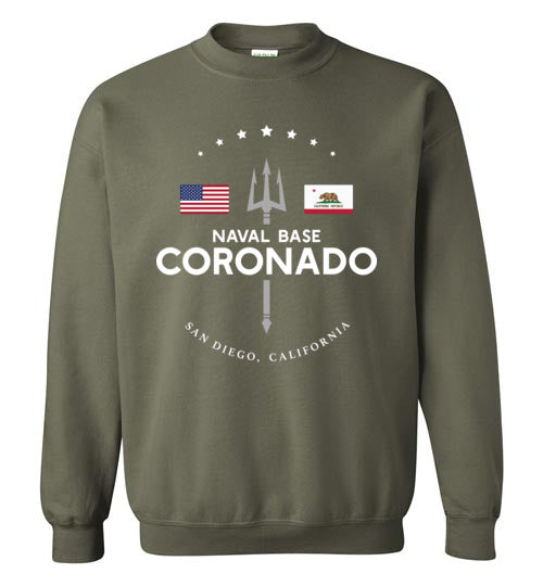 Load image into Gallery viewer, Naval Base Coronado - Men&#39;s/Unisex Crewneck Sweatshirt-Wandering I Store
