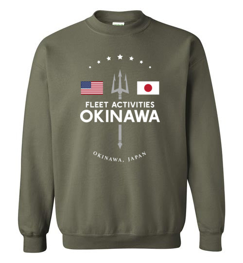 Fleet Activities Okinawa - Men's/Unisex Crewneck Sweatshirt-Wandering I Store