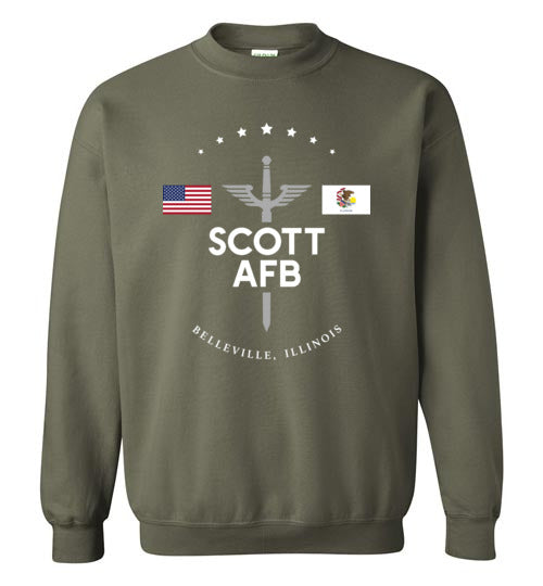 Scott AFB - Men's/Unisex Crewneck Sweatshirt-Wandering I Store
