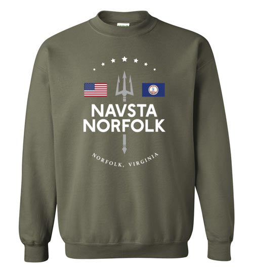 NAVSTA Norfolk - Men's/Unisex Crewneck Sweatshirt-Wandering I Store