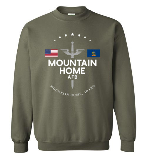 Mountain Home AFB - Men's/Unisex Crewneck Sweatshirt-Wandering I Store